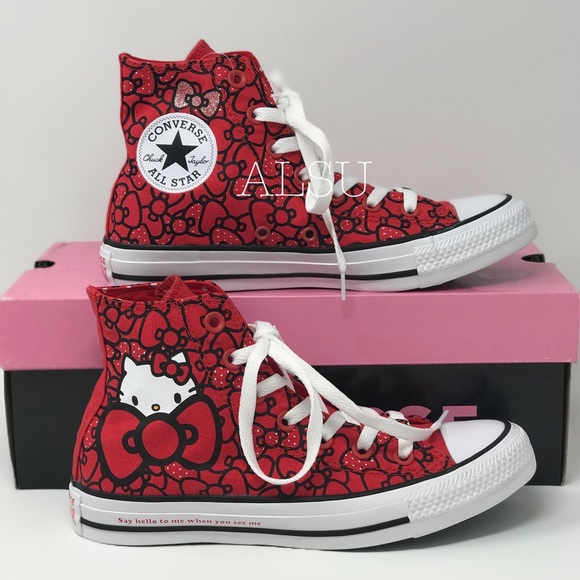 Converse & Hello Kitty Ctas HI Fiery Red W AUTHENT - Picture 6 of 8
